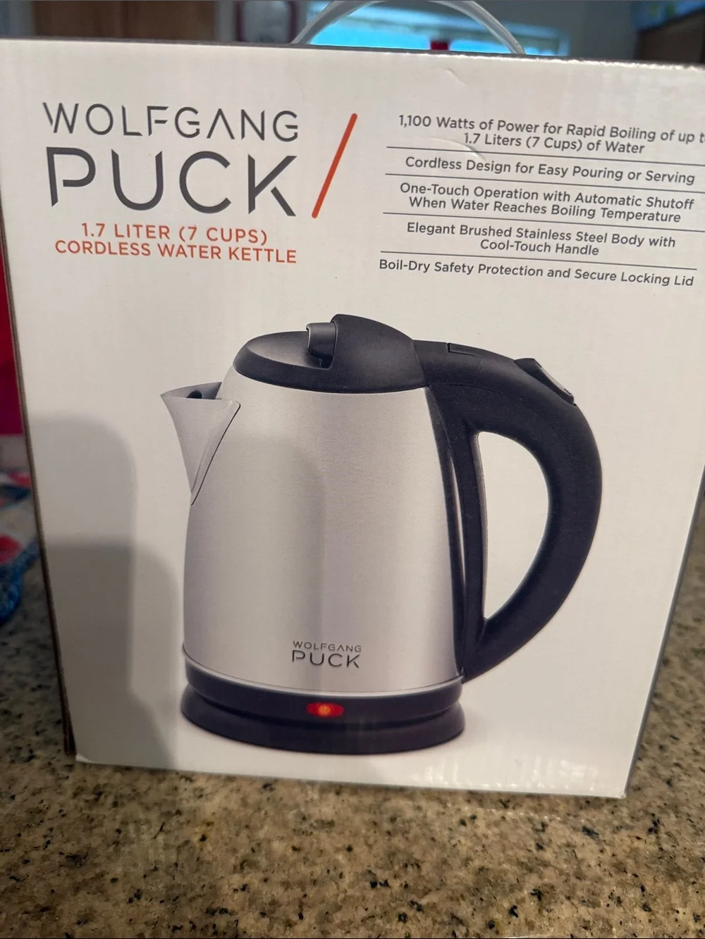 Stainless Steel Cordless Electric  Kettle - Silver/Black